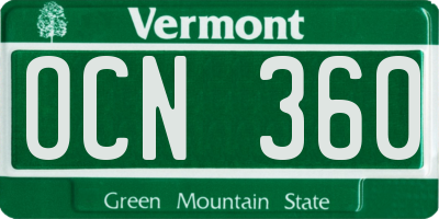 VT license plate OCN360
