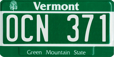 VT license plate OCN371