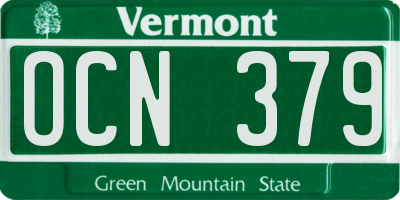VT license plate OCN379