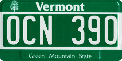 VT license plate OCN390