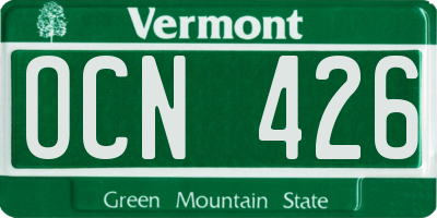 VT license plate OCN426