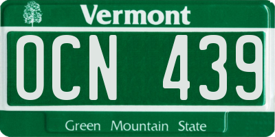 VT license plate OCN439
