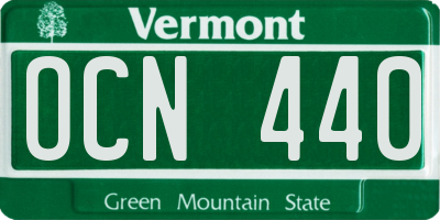 VT license plate OCN440