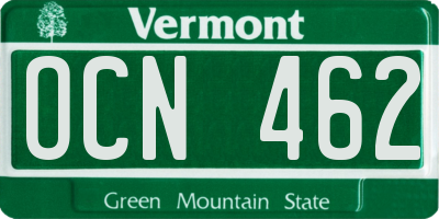 VT license plate OCN462