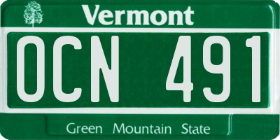 VT license plate OCN491