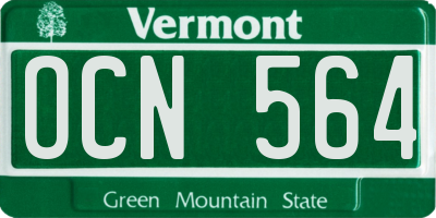 VT license plate OCN564