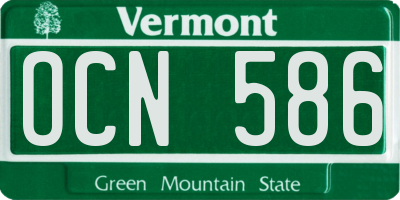 VT license plate OCN586