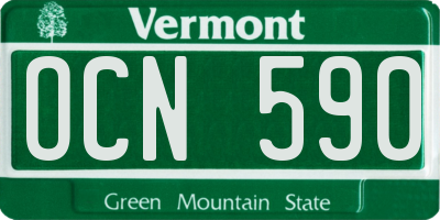 VT license plate OCN590