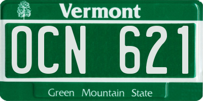 VT license plate OCN621