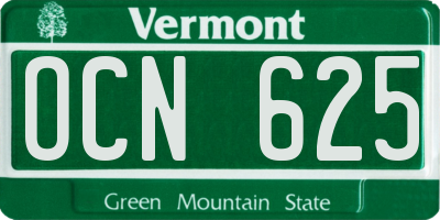 VT license plate OCN625