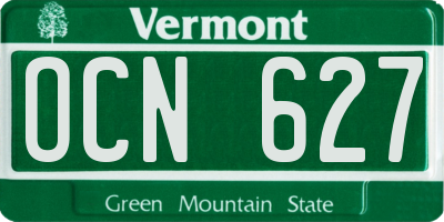 VT license plate OCN627
