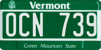 VT license plate OCN739