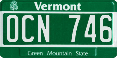 VT license plate OCN746