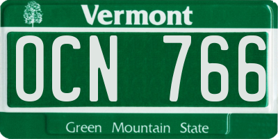 VT license plate OCN766