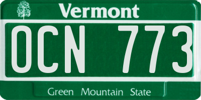 VT license plate OCN773