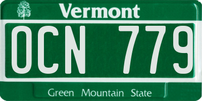 VT license plate OCN779