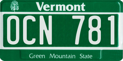 VT license plate OCN781