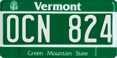 VT license plate OCN824
