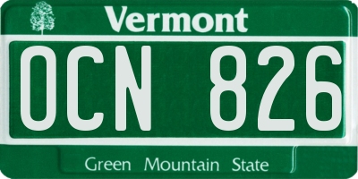 VT license plate OCN826