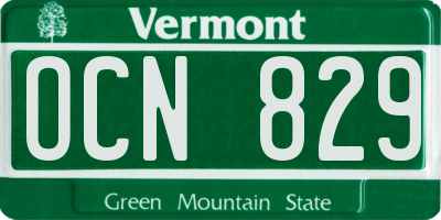 VT license plate OCN829
