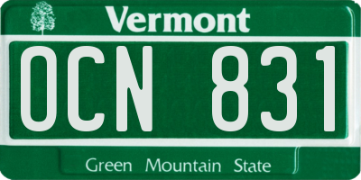 VT license plate OCN831
