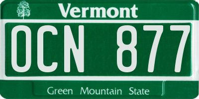 VT license plate OCN877