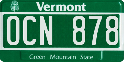 VT license plate OCN878