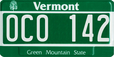 VT license plate OCO142