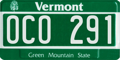 VT license plate OCO291