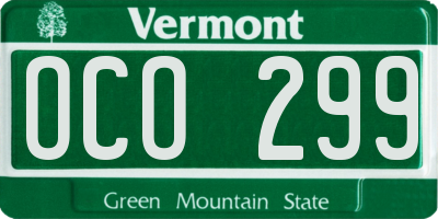 VT license plate OCO299