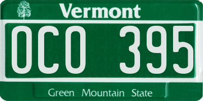 VT license plate OCO395