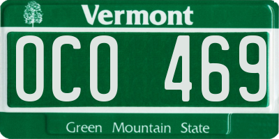 VT license plate OCO469