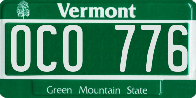 VT license plate OCO776