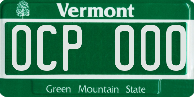 VT license plate OCP000