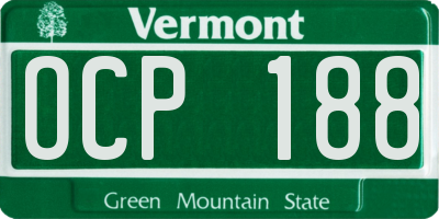VT license plate OCP188
