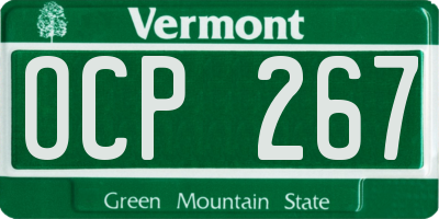 VT license plate OCP267