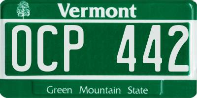 VT license plate OCP442
