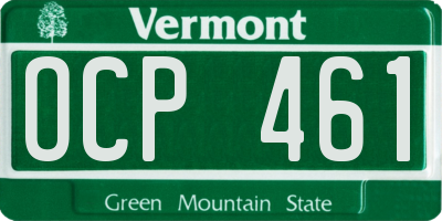 VT license plate OCP461