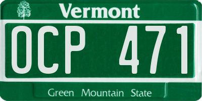 VT license plate OCP471