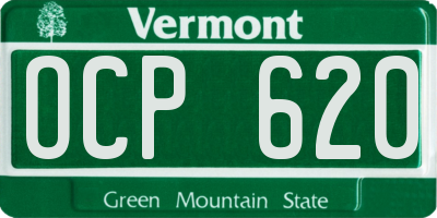VT license plate OCP620