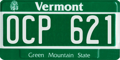 VT license plate OCP621
