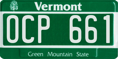 VT license plate OCP661