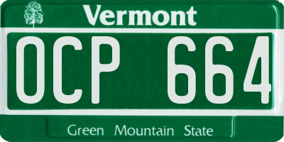 VT license plate OCP664