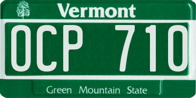 VT license plate OCP710