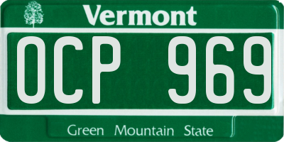 VT license plate OCP969