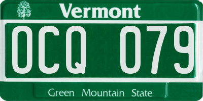 VT license plate OCQ079