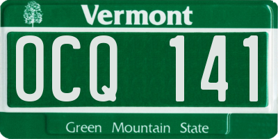 VT license plate OCQ141