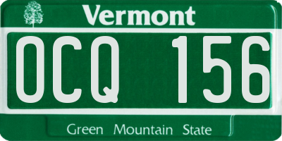 VT license plate OCQ156