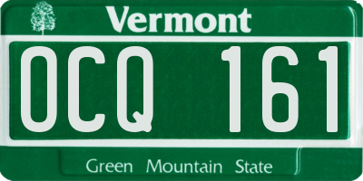 VT license plate OCQ161