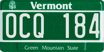 VT license plate OCQ184